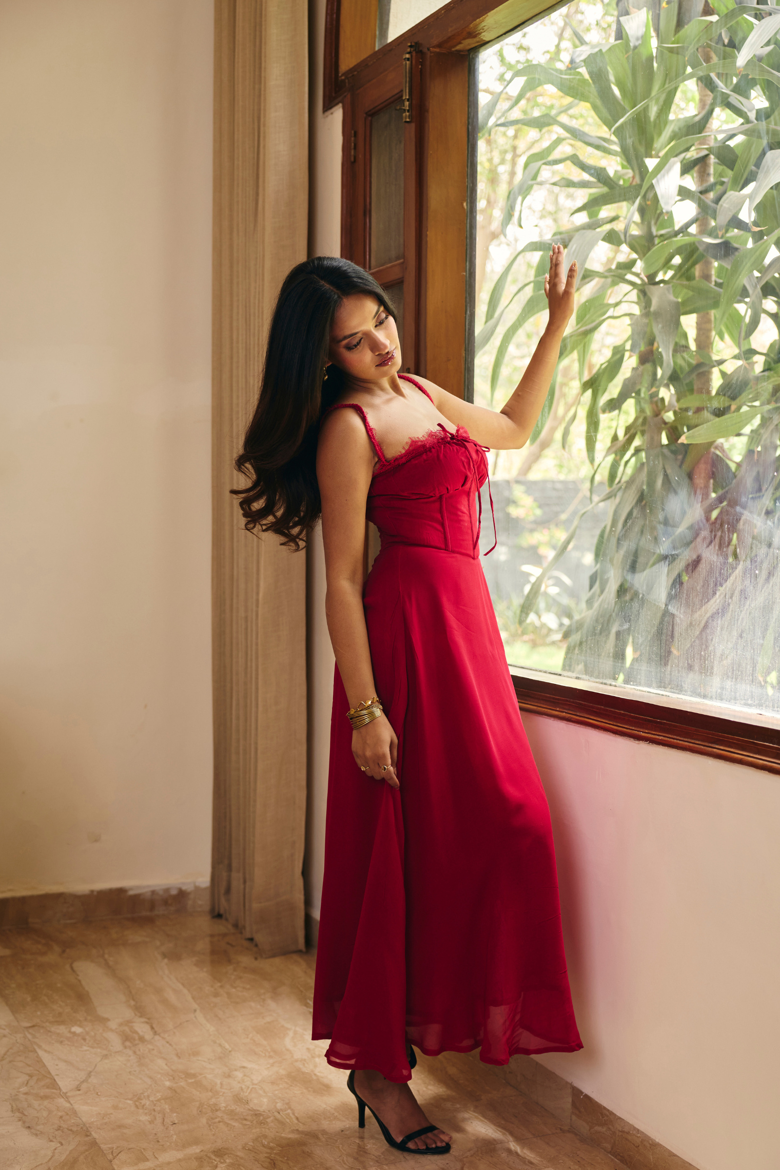 Casablanca red corset dress