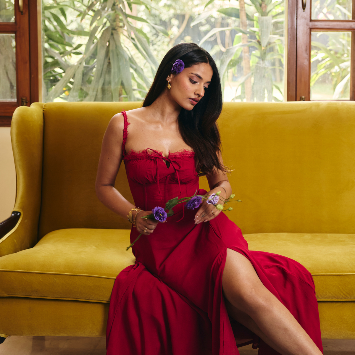 Casablanca red corset dress