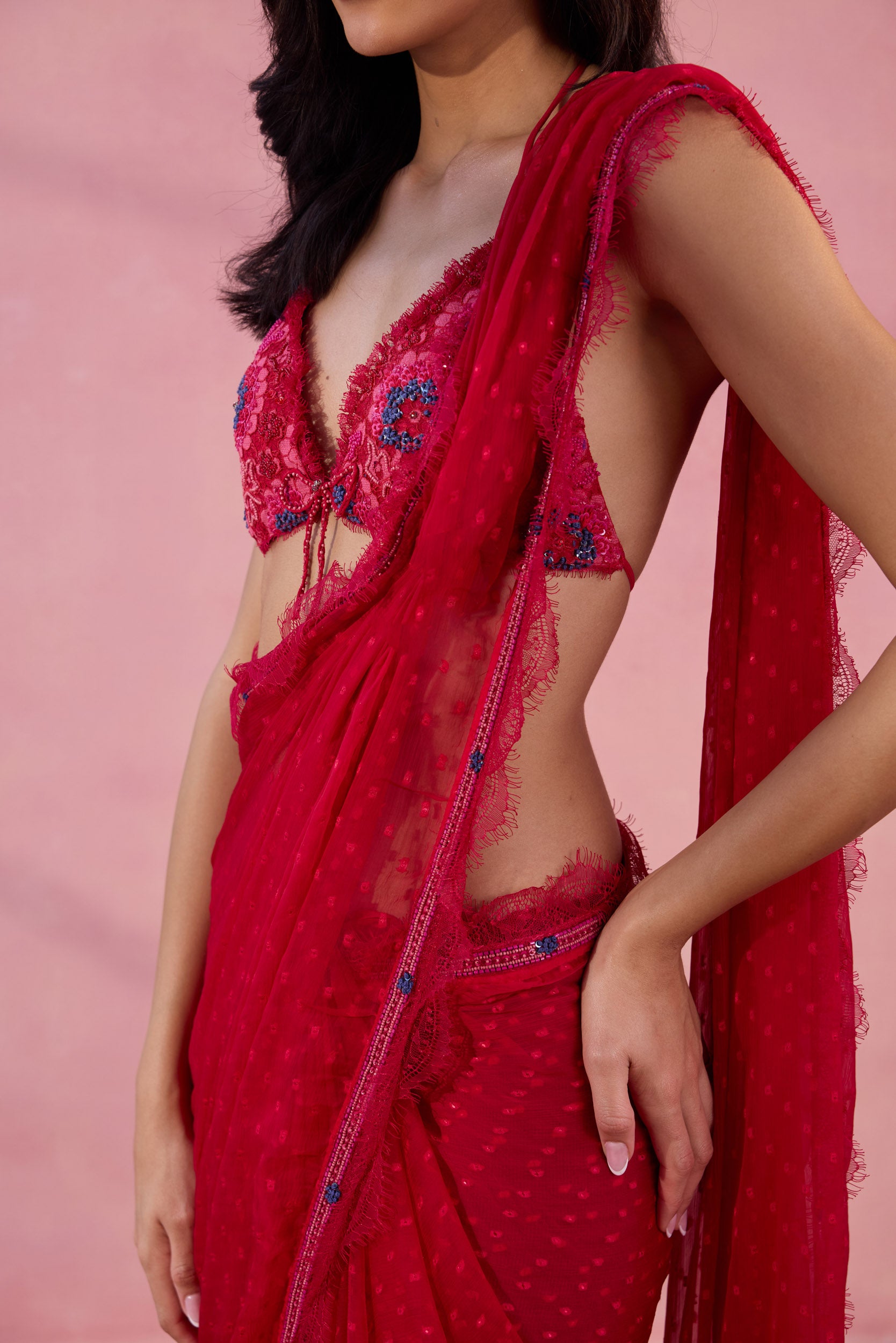 Very Raspberry Saree