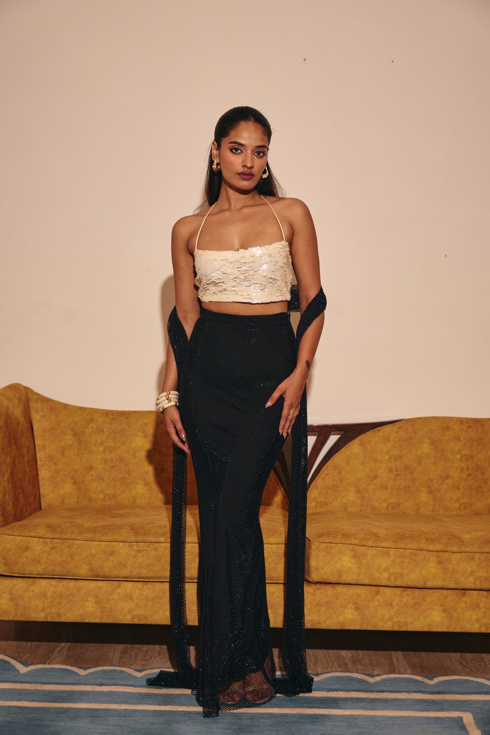 Tenerife cream & black Co-Ord Set