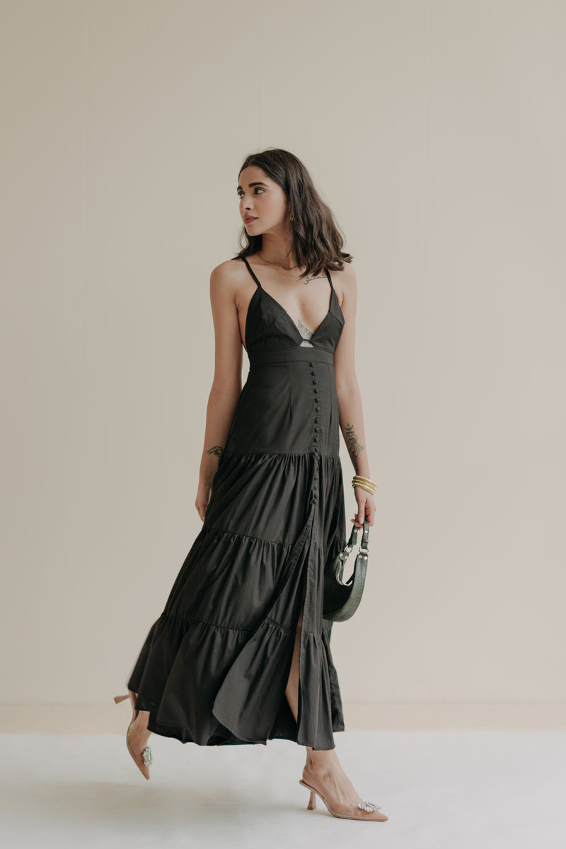 Anastasia V-Neck Tiered Dress