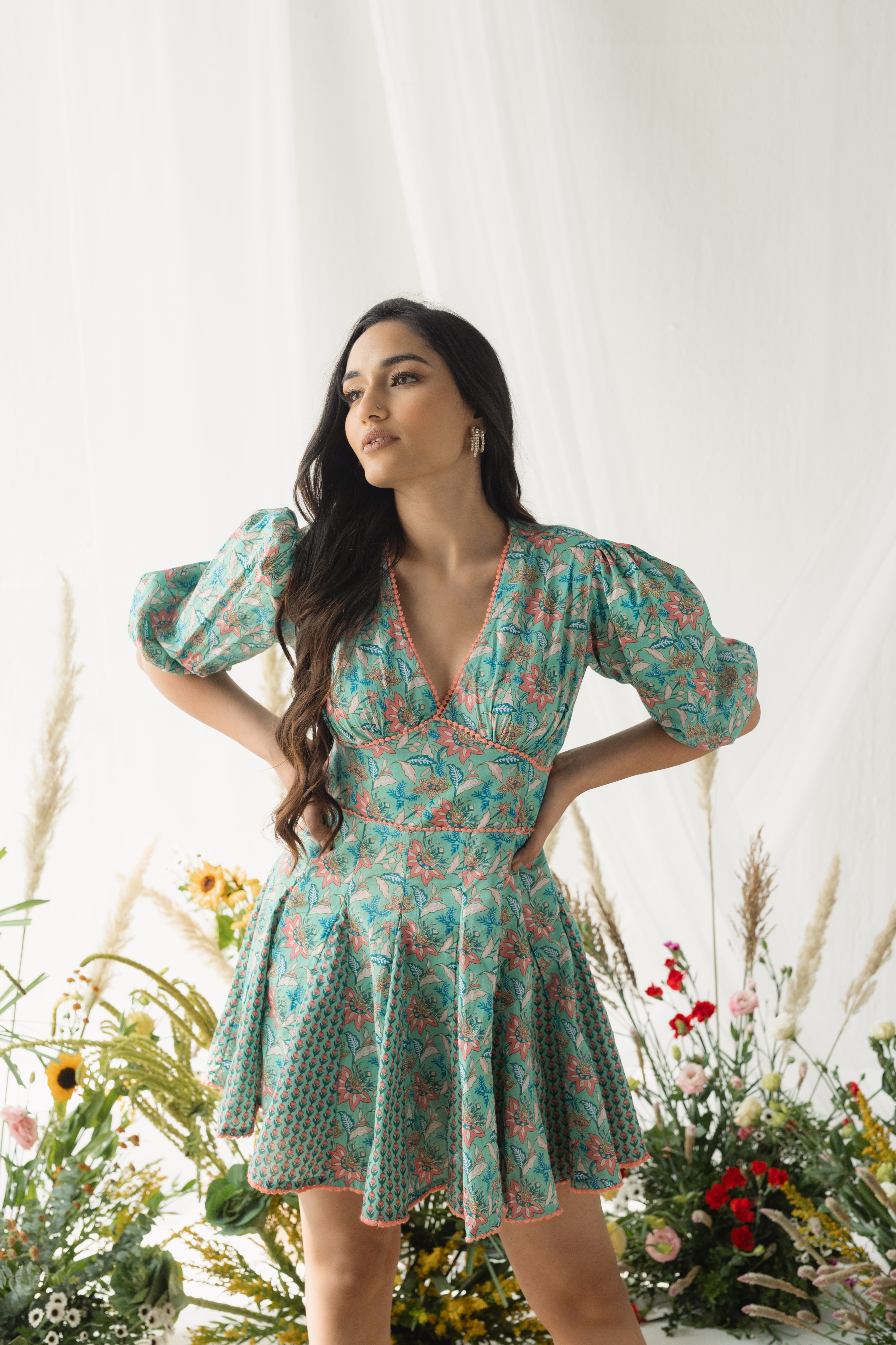 Leah Multicolour Printed Cotton Dress