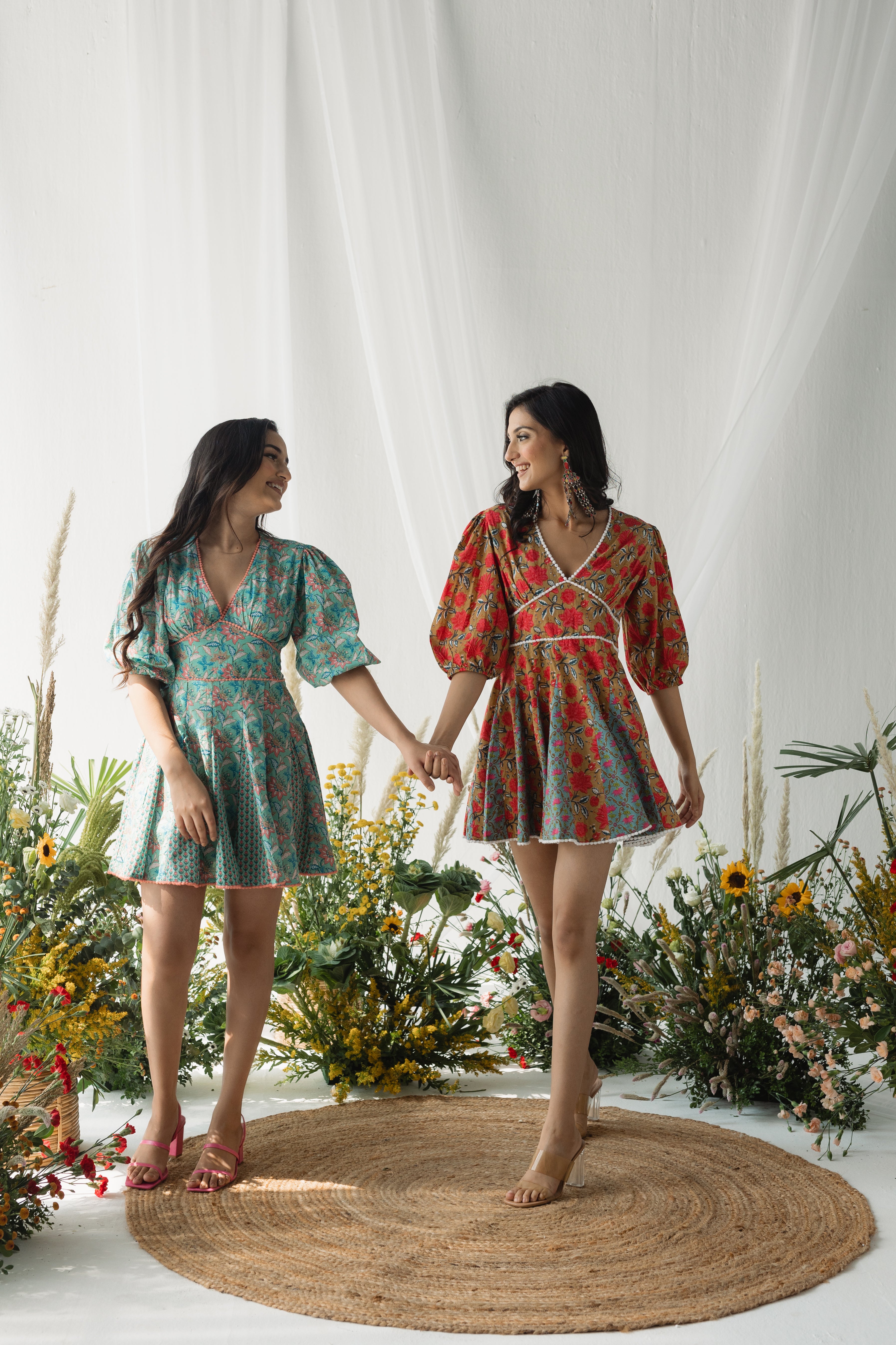 Leah Multicolour Printed Cotton Dress