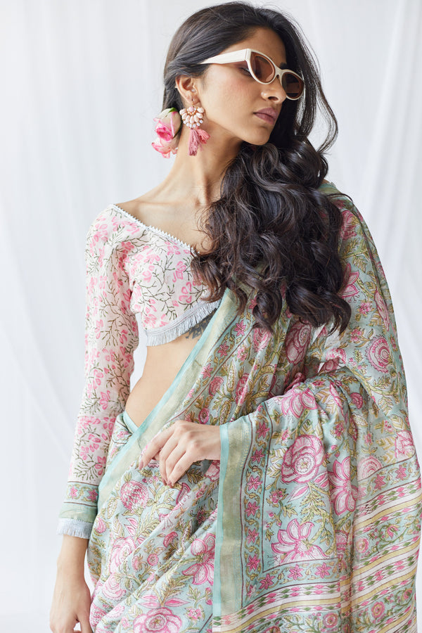 Roza Chanderi Silk Saree