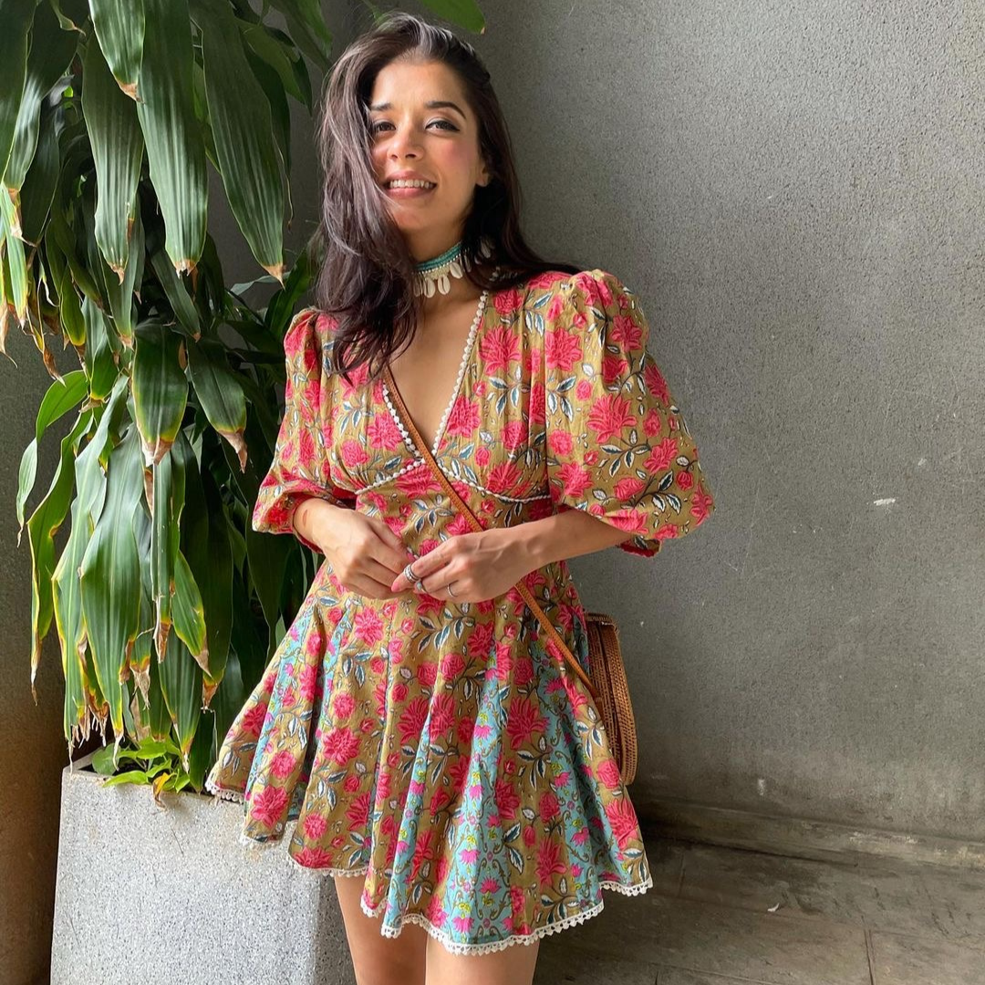 Leah Multicolour Printed Cotton Dress